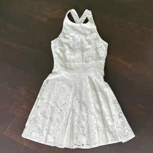 Chic White Lace Formal Dress
